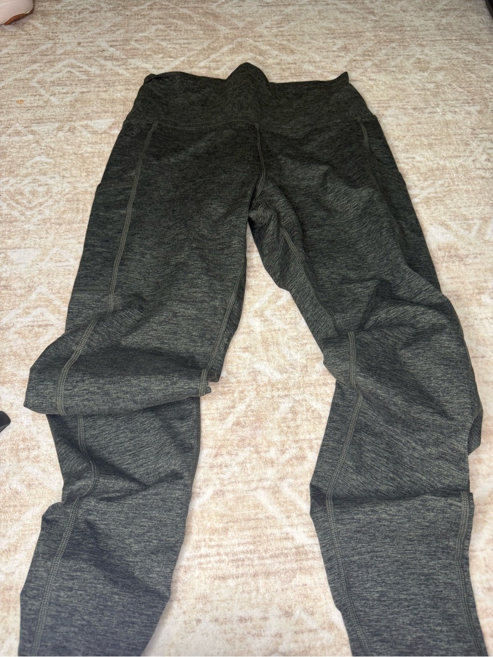 Women's High-Waist Performance Leggings - Dark Heather Green